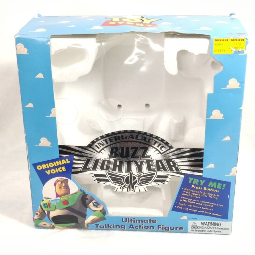 Buzz Lightyear Ultimate Talking Action Figure Silver 1995 BOX And Styrofoam